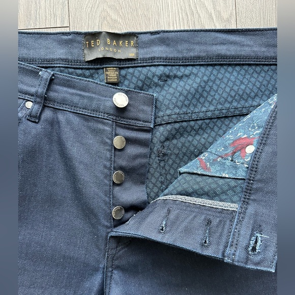 Ted Baker Button Fly Straight Slim Jeans - Picture 2 of 7